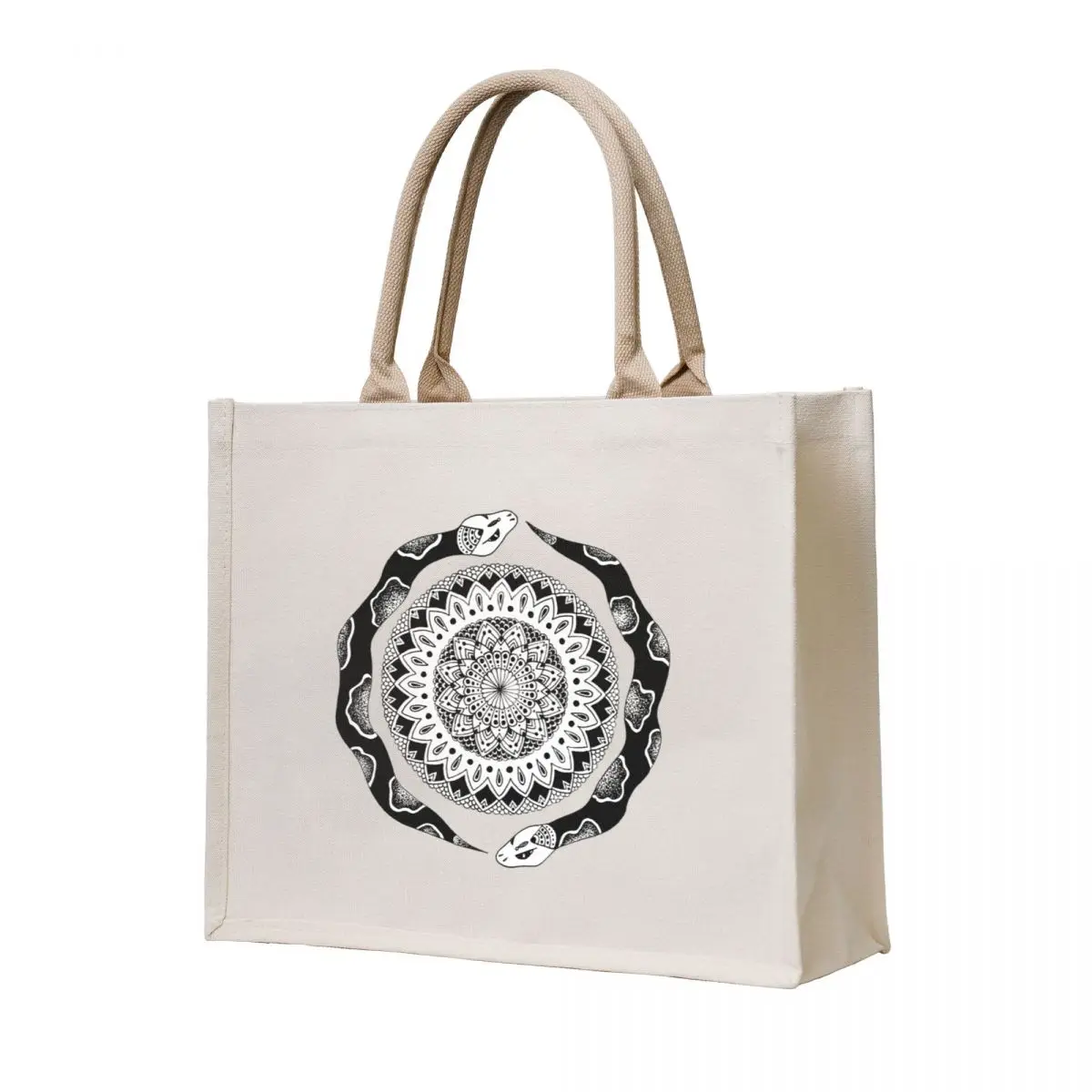 

Snake Mandala Tote Bag women bag Big bag women canvas tote