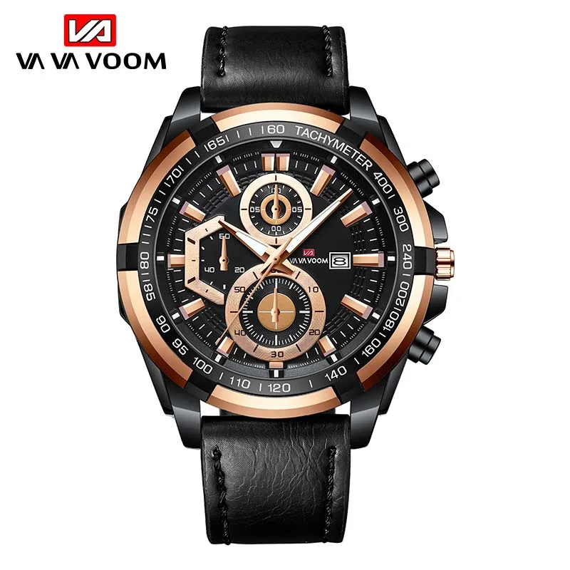 Sport Watches For Men Waterproof Luxury Brand Leather Men Quartz Wristwatches Luminous Calendar Male Casual Clock Relojes Hombre