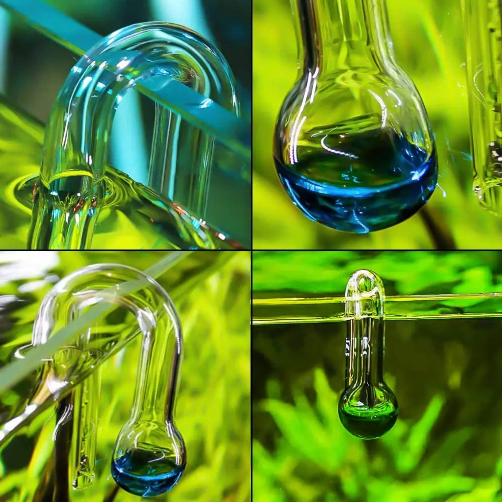 VIV CO2 Glass Checker Hanging Monitor PH Detector Set  Fish Tank Carbon Dioxide Tester Cylinder Concentration