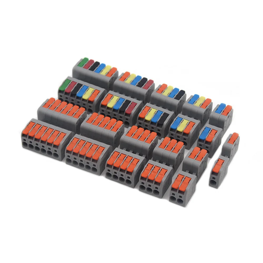 

10PC Wire Connectors Quick Docking Plugging Electrica Wiring Terminals Push-in Splicing LED Cable Butt Splitter 1 2 3 4 5 6 Pins