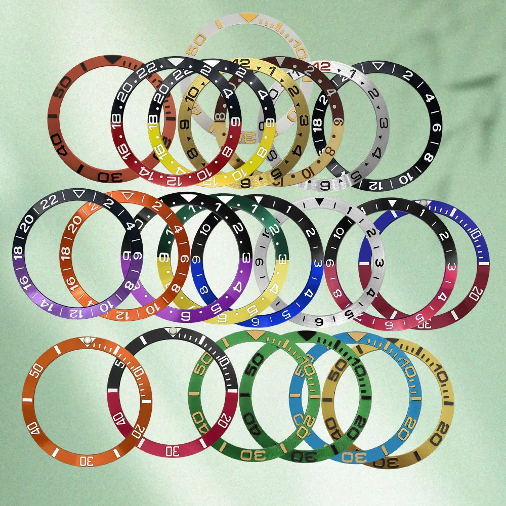 38mm Aluminum Bezel Insert Ring Fits SKX007 SKX009 SUB Case Men's Watch Ring Repair Parts 38x30.5mm Case Ring