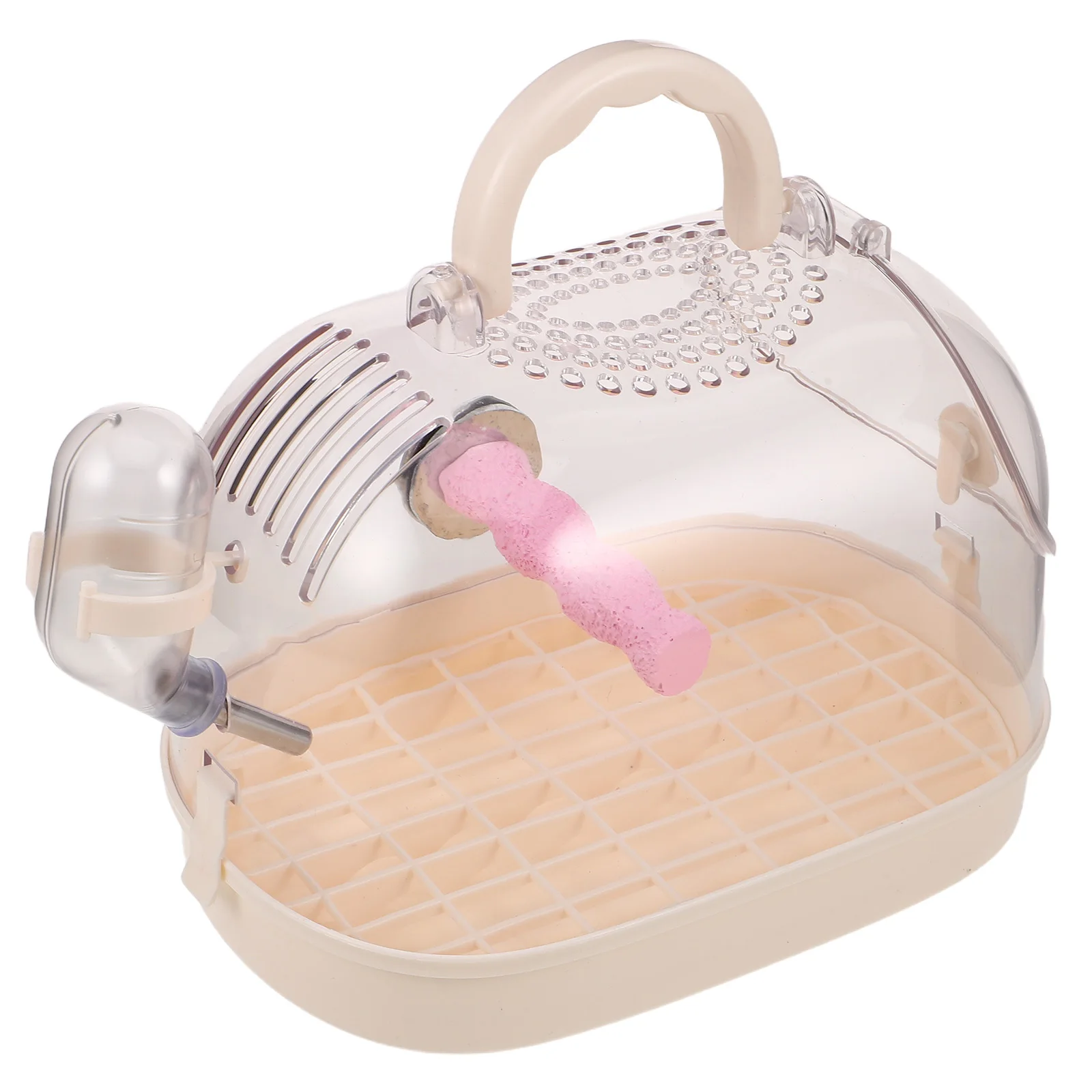 

Portable Transparent Bird Carrier Cage Lightweight Visibility Locking Mechanism Spacious Interior Easy Clean Parrot