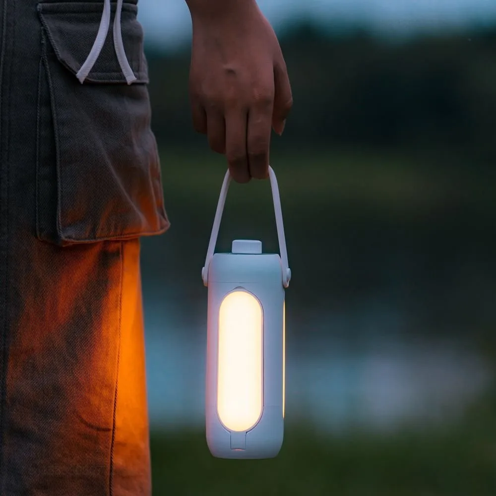 휴대용 LED 캠핑 조명, 3 색 텐트 램프, 무단 디밍 앰비언트 램프, 10000mAh 보조배터리 USB-C 충전식 손전등