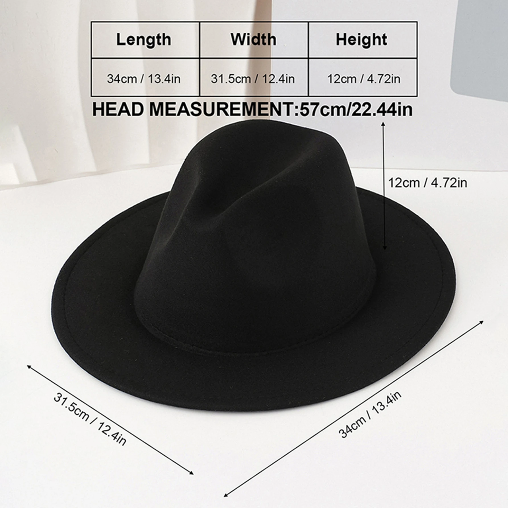 Dark Gothic Witch Hat Wide Brim Fedora Hat Moon Phase Moth Floral Boho Western Cowboy Hat Halloween Costume Festival Fashion Cap