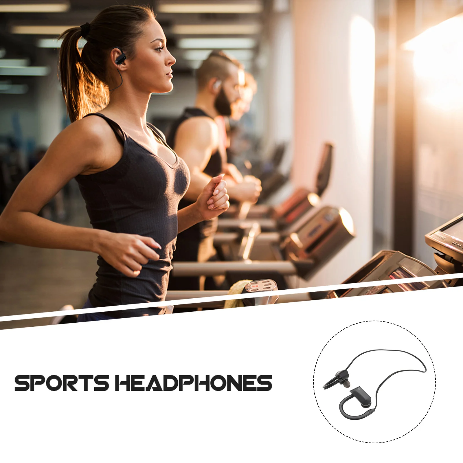 

Ipx8 Waterproof Sport Headphones Ergonomic Design Noise Isolation Stereo Earbuds for Daily Life Black