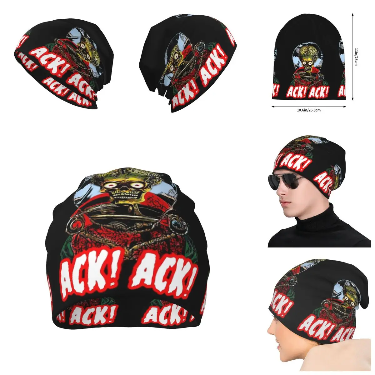 

Ack Mars Attacks Unisex locomotive, Beanies Hat For Men And Women Outdoor Hat