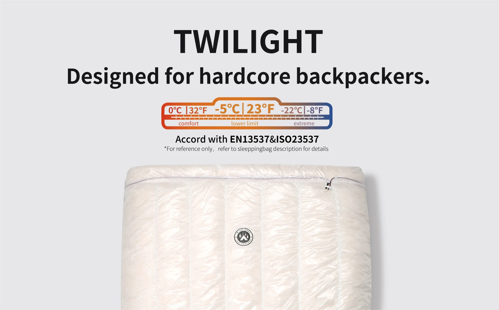 AEGISMAX Wind Hard Twilight 10D -5 Grau 800FP Sacos de dormir de