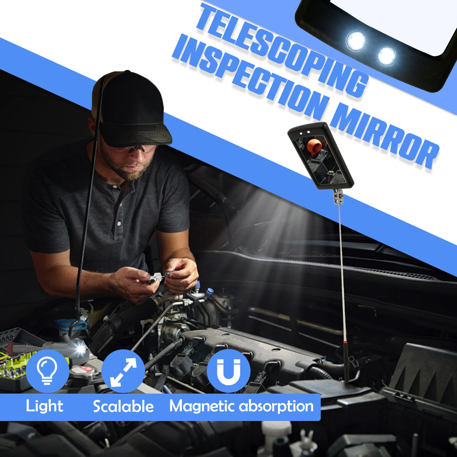 Portable Telescopic Magnetic Magnet Pen Metal Handy Pick-up Tools Capacity For Picking Up Nut Bolt Extendable Pickup Rod Stick