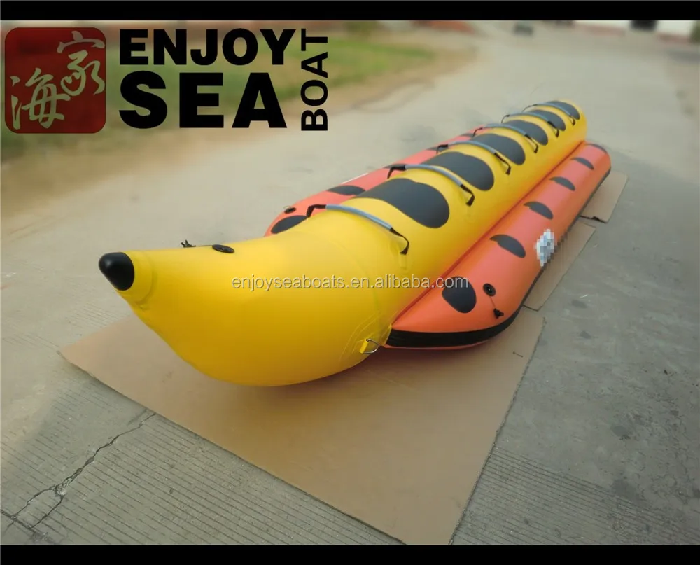 2024 0.9mmPVC, CE, banana boat4M,inflatable boat water game tube