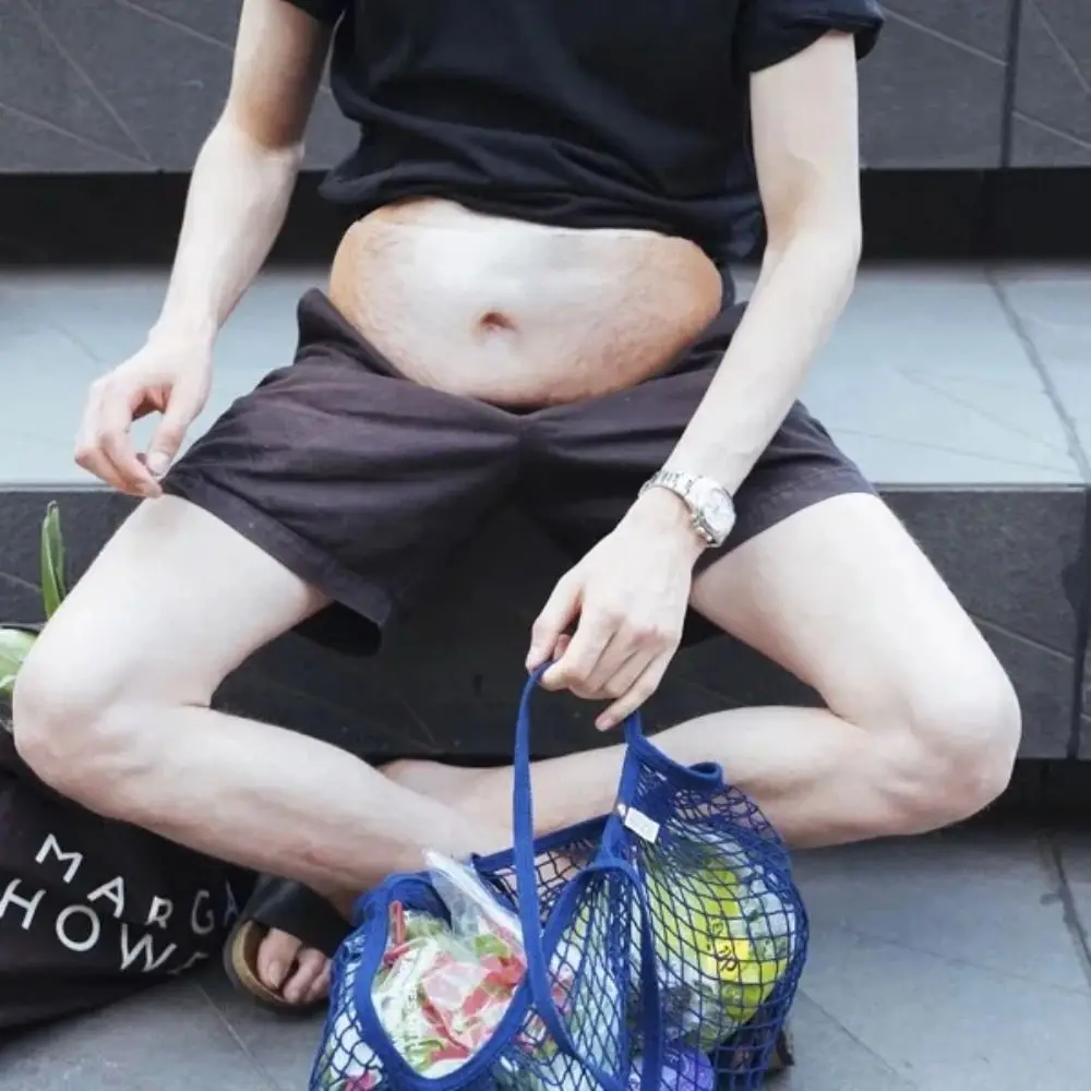

Pop Funny Belt Bag Creative 3D Belly Bum Pouch Storage Bag Men
