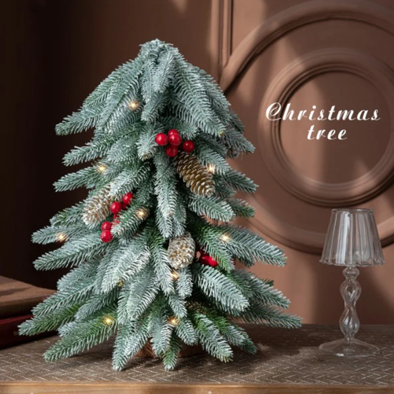 40cm Christmas Tree Festival Decoration Props PE Encryption Green Tree Artificial XMAS Tree Decor Santa Tree Figurine Party Gift