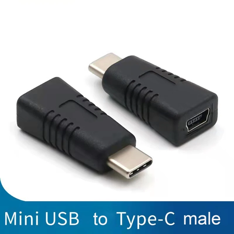 Mini USB Female to Type C Male Adapter Durable Anti Corrosion Portable Phone Converter Charging Data Transfer Adapter 24BB