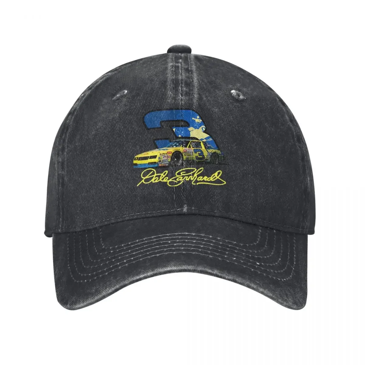 Earnhardt Yellow #3 Car Men Women Baseball Caps Racing Driver Motorsports Distressed Washed Hats Cap  Gift Headwear