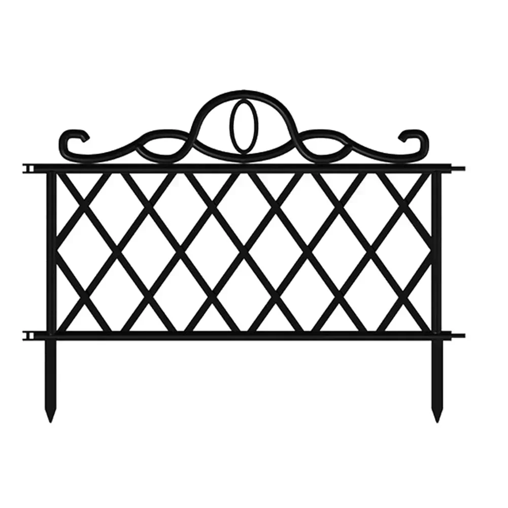 6pcs Decorative Garden Fence  Plastic Detachable Garden Lawn Edging Border DIY For Landscape Patio Yard Outdoor Decor