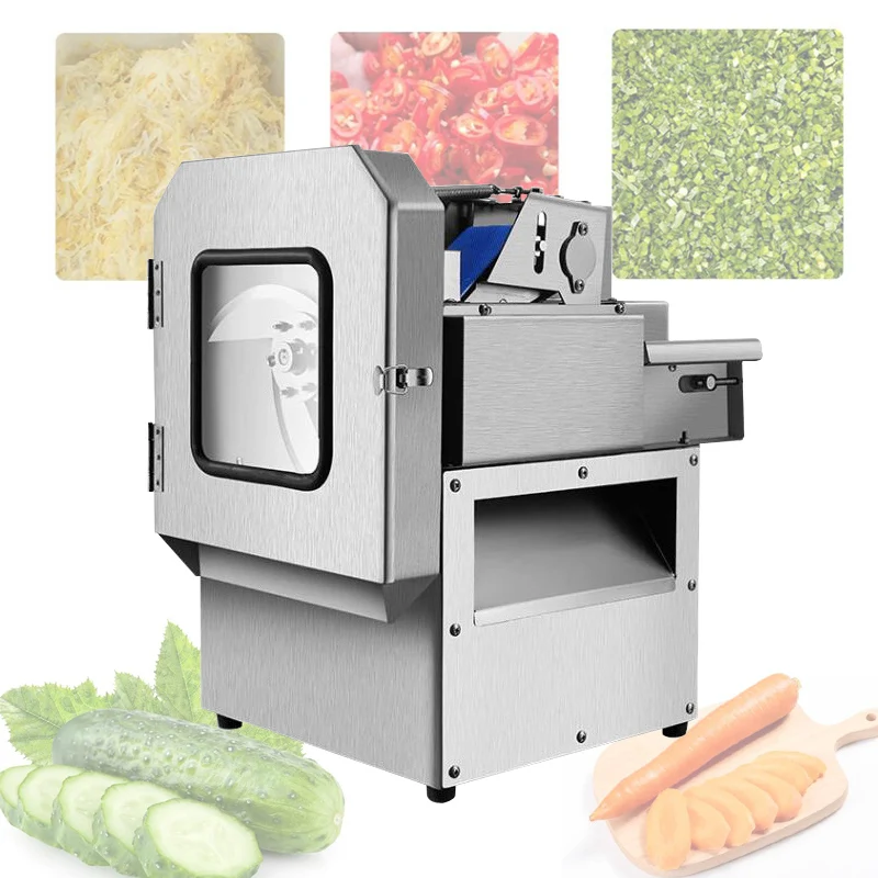 Electric Vegetable Cutting Machine Cabbage Chilli Potato Onion Slicer Machine Commercial Automatic Vegetable Cutter