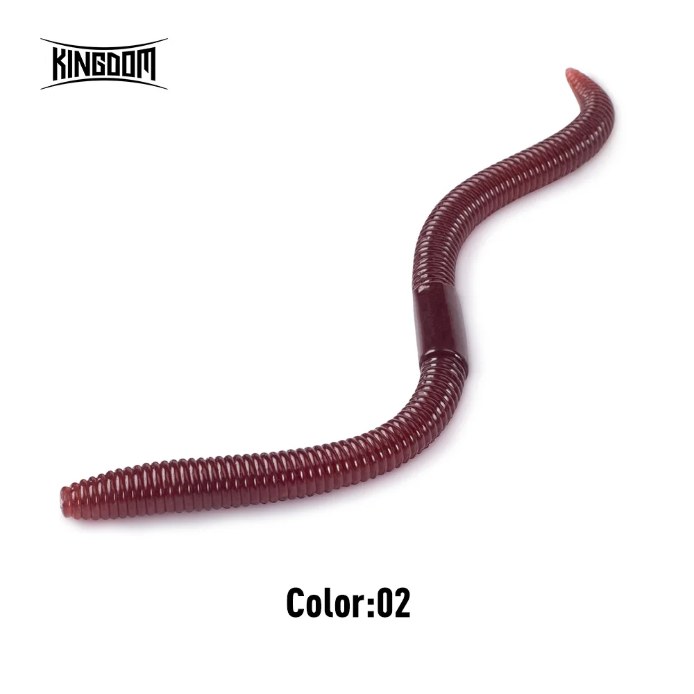 Kingdom Sinking Soft Worm 96 mm 1,8 g 120 mm 2,8 g künstlicher weicher Köder Regenwurm Swimbaits für Bass Pike Forelle Weiche Angelköder 