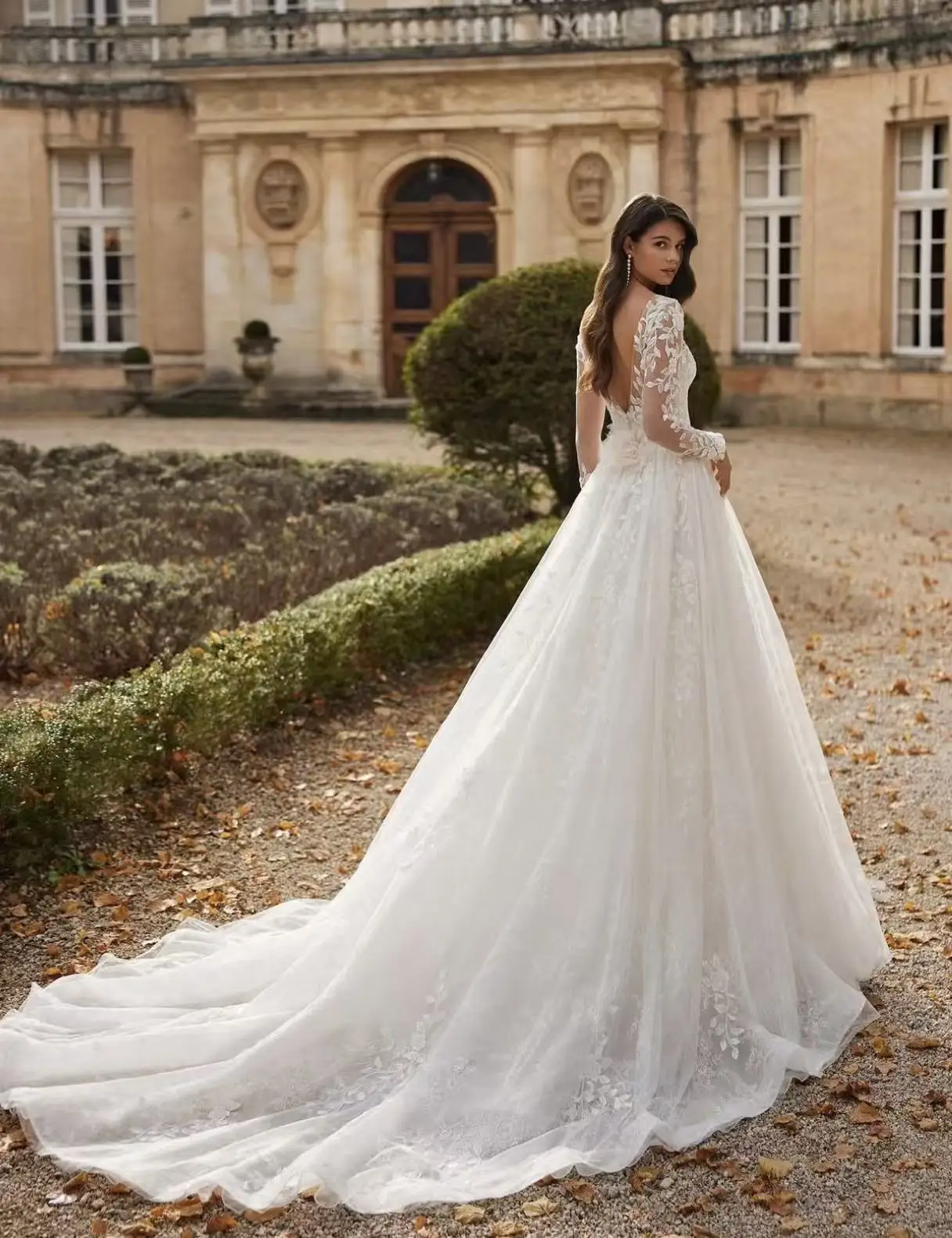 Vestidos de casamento com seleve destacável para mulheres rendas apliques vestidos de noiva com decote em v sem costas vestido de novia personalizado