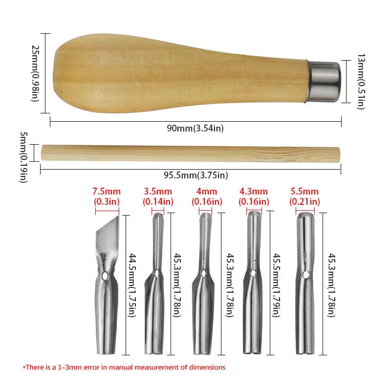 Alat Pahat Ukiran Kayu Profesional untuk Tukang Kayu Ukiran Terperinci Dasar Seni Rupa Gouges DIY