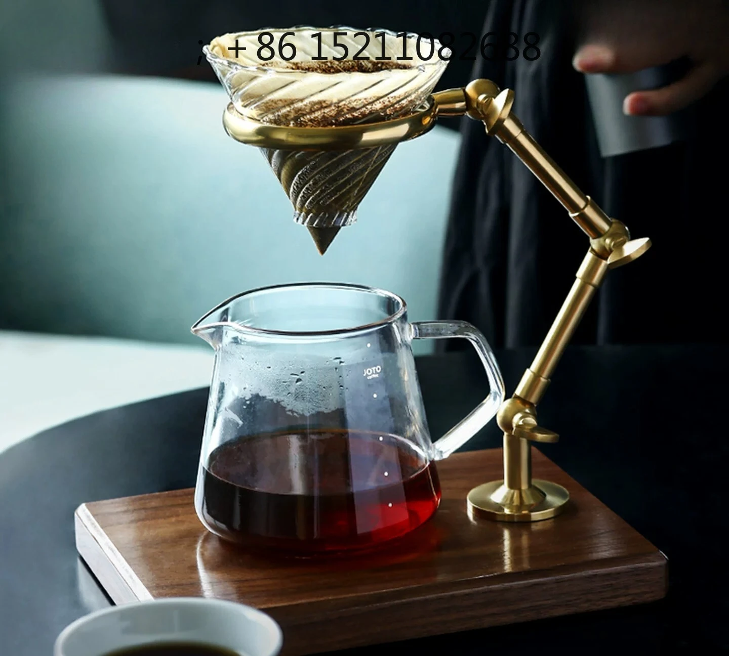 LLY brass joint hand brew coffee set filter cup filter paper holder coffee holder hand brew coffee holder drip type