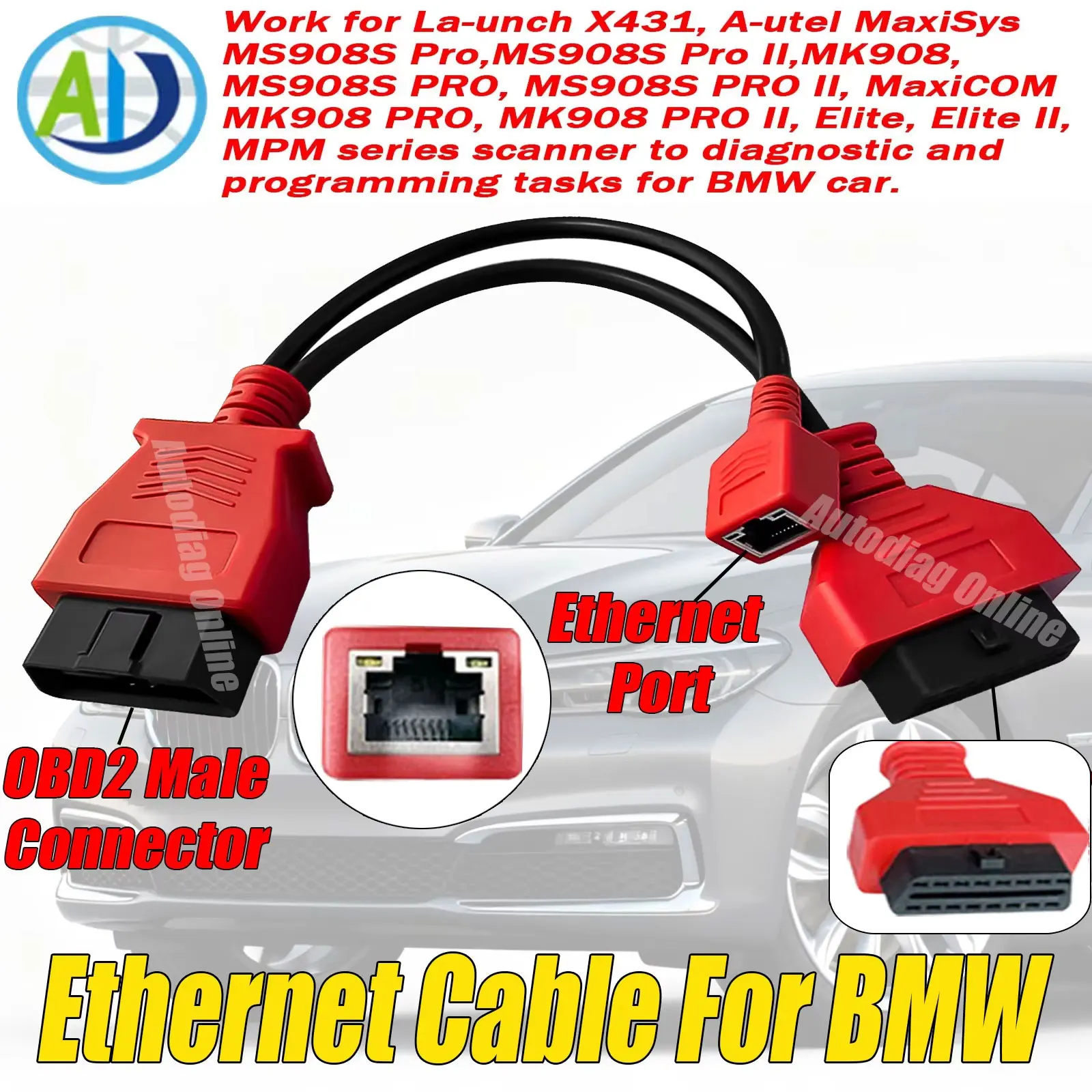 OBD2 Ethernet Cable… - image