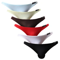 Slip da uomo Set biancheria intima a vita bassa rigonfiamento che migliora i perizoma da uomo Bikini Sexy traspirante