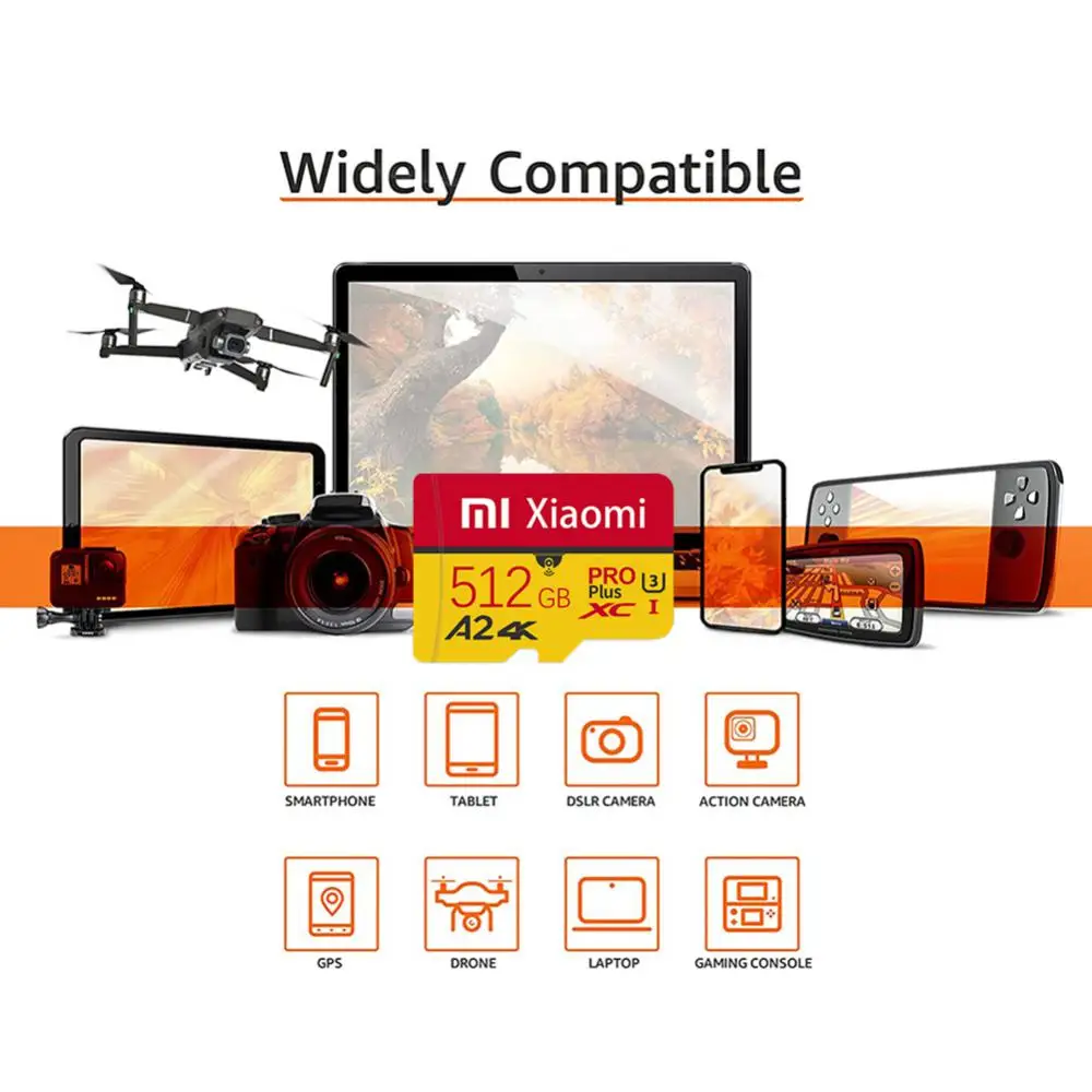 Original Mijia Xiaomi 1TB SD Card 2TB Memory Card 128GB 256GB Micro Tarjeta SD 512GB Mini Memory Card Class10 For Camera Tablet