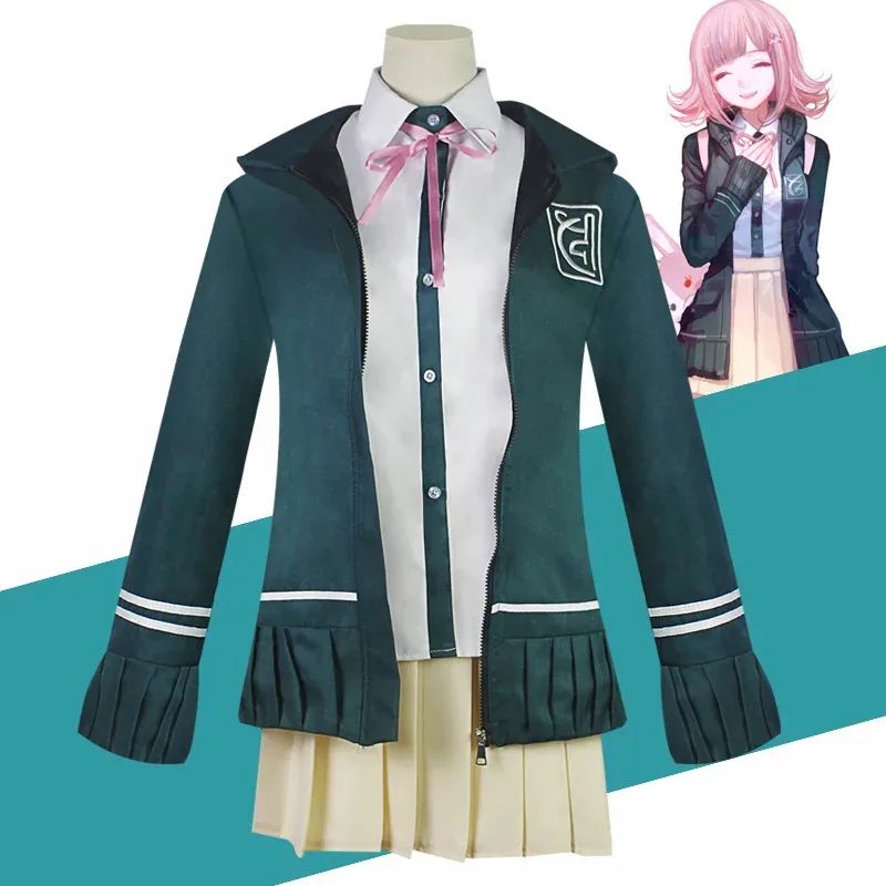 Аниме Danganronpa Chiaki Nanami Косплей Костюм Парик Обувь Nanami Chiaki Ролевая игра Хэллоуин Карнавальный наряд для вечеринки Рождество
