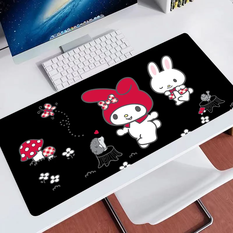 

Cute Kuromi Gaming Mouse Pad Keyboard Mousepad Playmat Natural Rubber Office Multi-size Waterproof Carpet Computer Mice Pad XXL