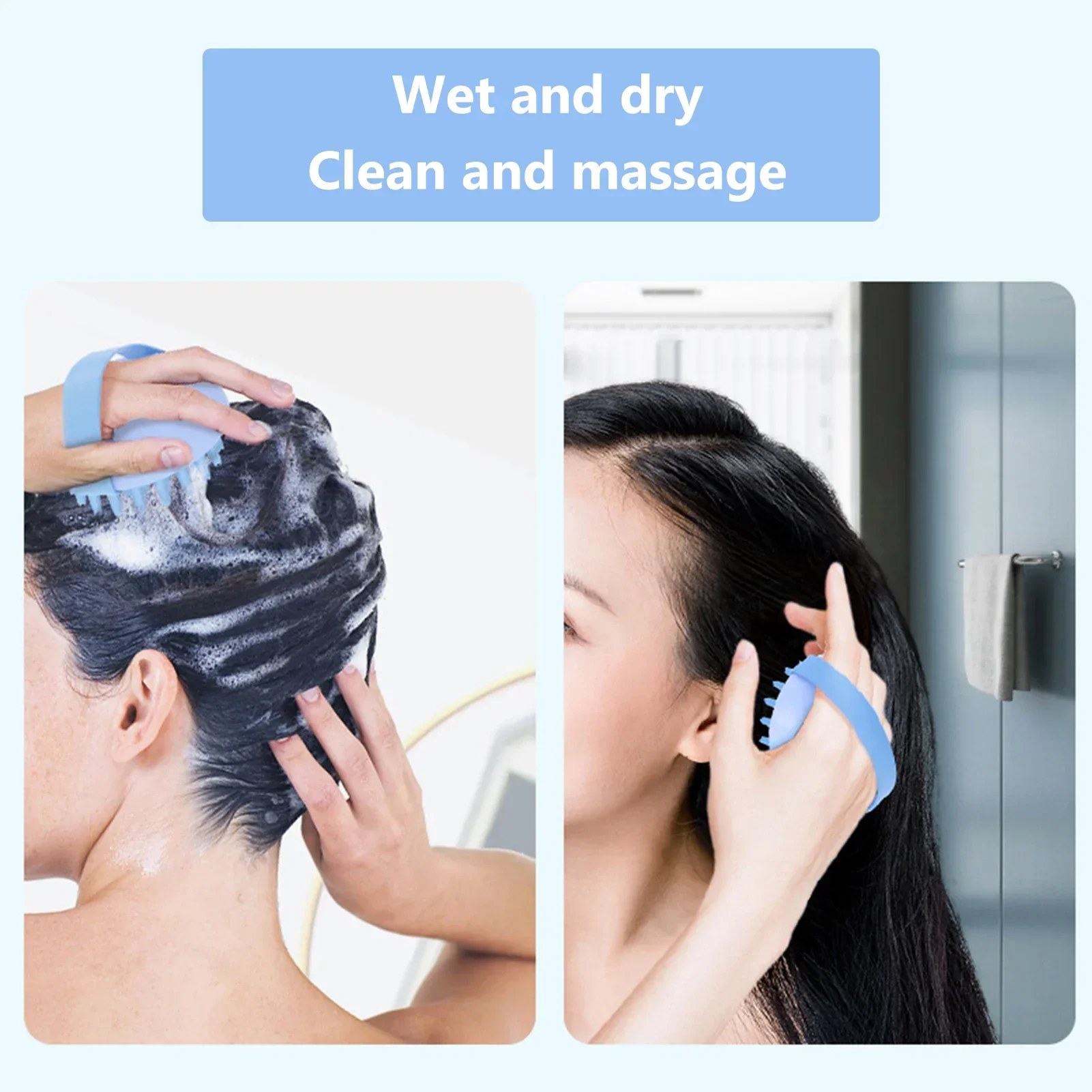 

Head Body Scalp Massage Brush Comb Shampoo Hair Washing Comb Shower Brush Bath Spa Massage Brush Set Bathroom Massage