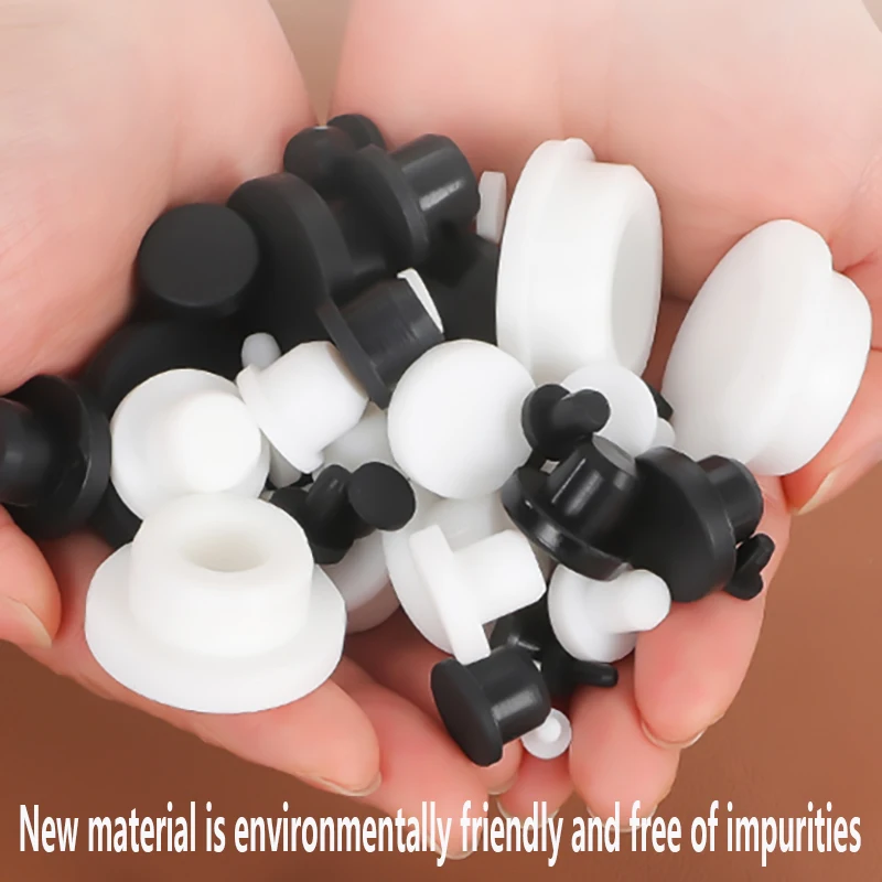 Silicone Plug Cap Rubber plug Silicone Ring Protective Joint PVC Plugs Sleeve Washer Round Pipe Black Stopper Shield Sealing Nut