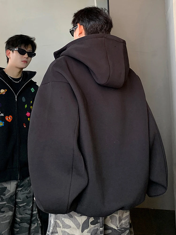 LUZHEN موضة نمط مطبوعة الربط هوديس معطف الرجال موضة الشارع الشهير 2025 الخريف جديد جودة عالية وسيم الملابس JY4016