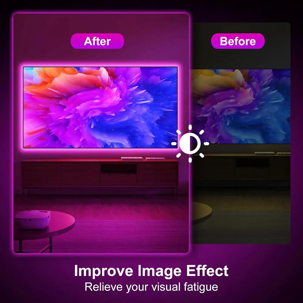 USB 5 فولت RGB TV Led شريط إضاءة خلفي 30 المصابيح/م Led الإضاءة مع البعيد لتقوم بها بنفسك الألوان Led الإنارات لإضاءة التلفزيون 49/49/55/58 بوصة