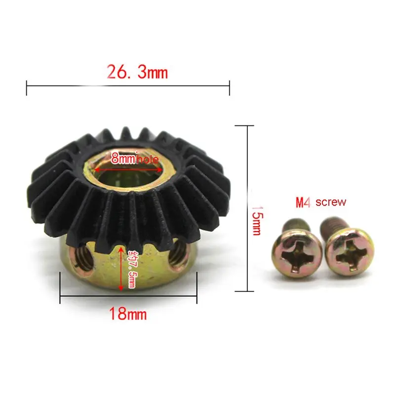 20T Bevel Gear 8MM Hole Model Gear 90 Degree Transmission Steering With 20 Teeth Hardware Iron Gear Beve конические шестерниl