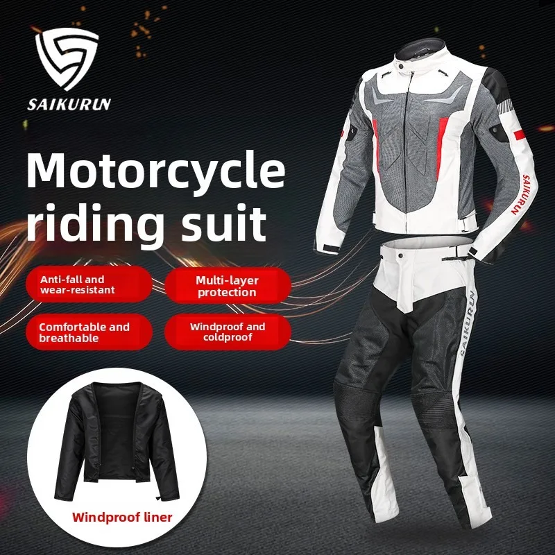 

Motorcycle Cycling , Summer Mesh Men's and Women's Suits, Anti-drop Cycling Clothes, Racing Clothes, Locomotive Clothes