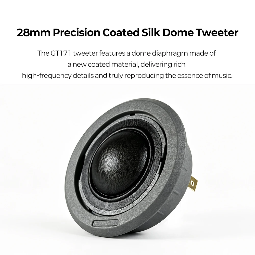 1 Pair 2 Inch 28mm Coated Textile Soft Dome Car Audio Tweeter, HiFi High Frequency High Fidelity Speaker, Dynaudio 372 OEM