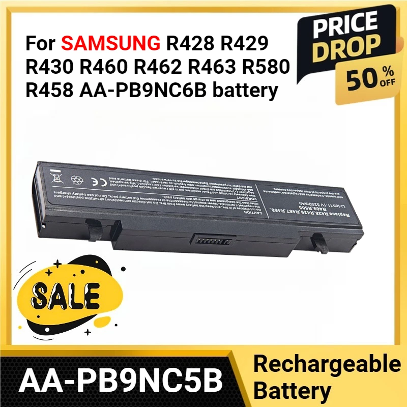 

AA-PB9NC6W AA-PB9NC6W/E AA-PB9NC5B Laptop Battery for SAMSUNG R428 R429 R430 R460 R462 R463 R580 R458 AA-PB9NC6B