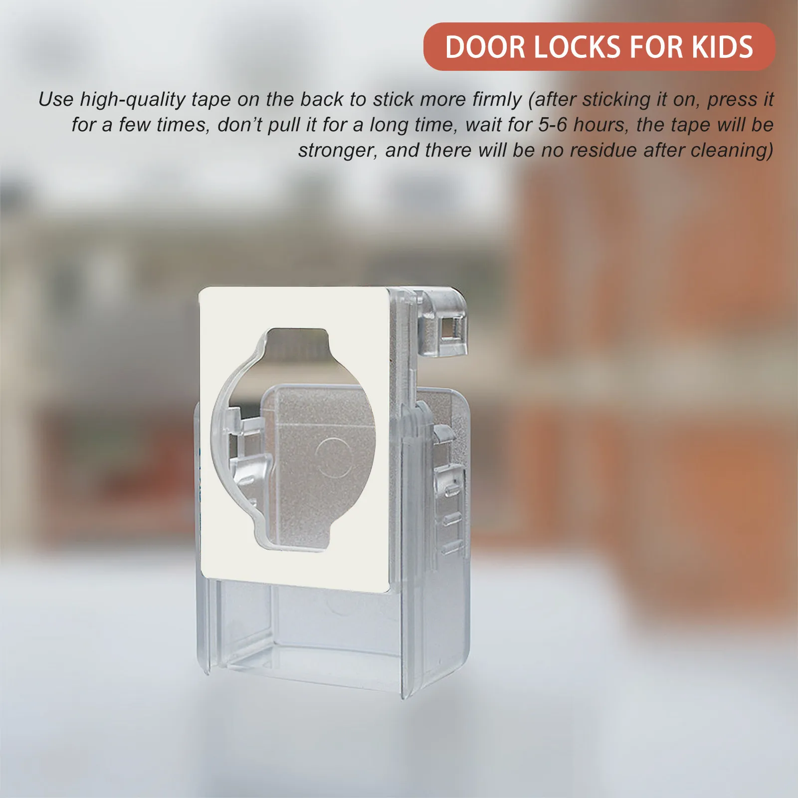 

2Pcs Transparent Door Lock Cover Safety Door Knob Cover Easy Unlock Proofing Prevent Locking Danger