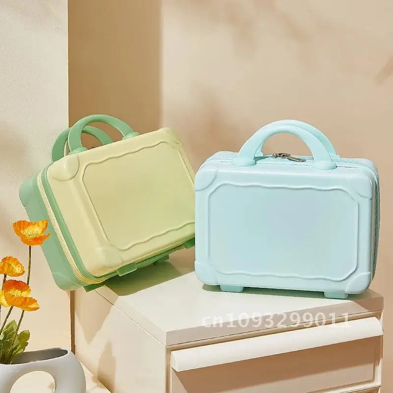 

Suitcase cosmetic bag suitcase zipper box small women's