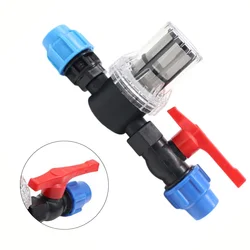 1pcs 20/25/32mm Water Filter With Plastic Tube Quick Connector 80 Mesh Filter Garden Drip Irrigation Adapter