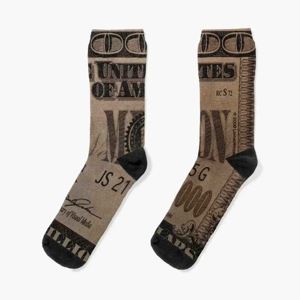 1 million dollar bill Socks loose crazy Socks Women Men's