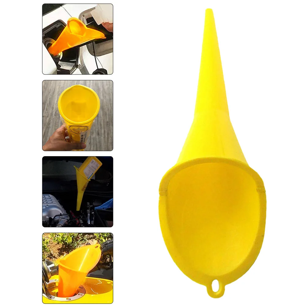 

Oil Funnel Gasoline Thicken Long Mouth 30X9CM Lengthened Fuel Fill Engine Yellow Kerosene Automotive Vehicle