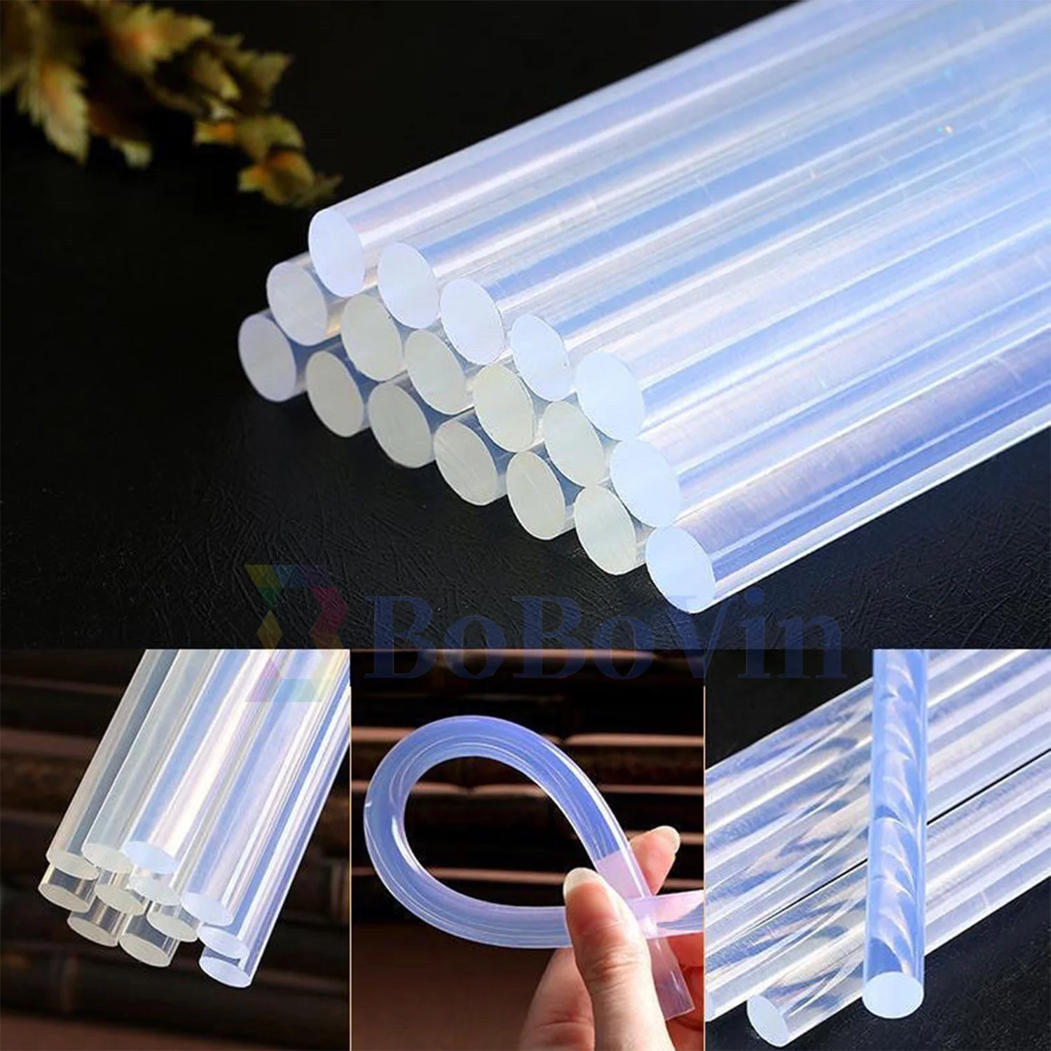 50 100 Pack Hot Glue Sticks, 11x300mm High Adhesive Multipurpose for Kid Adult DIY Art Craft Gluing Repairing Festival Home