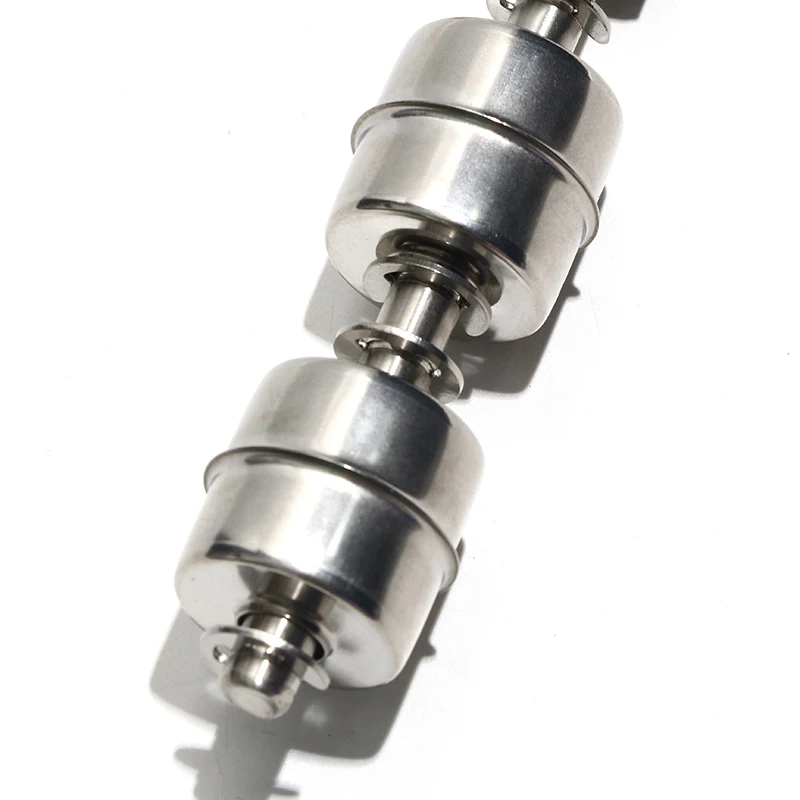 1PC ステンレス鋼ダブルフローティングボールスイッチ調整可能な水位自動誘導コントローラ Length100mm-600mm