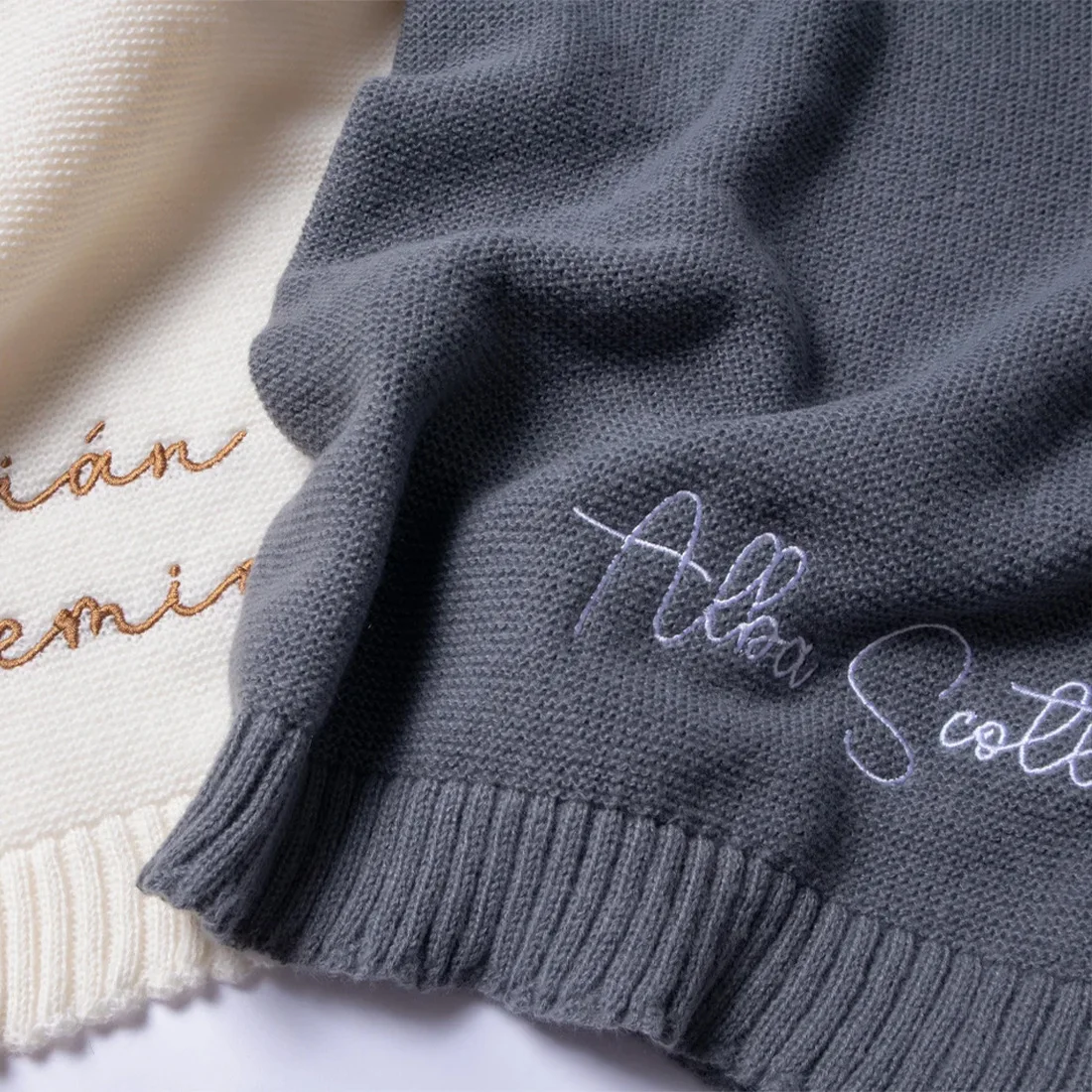 شخصية مخصصة مطرزة اسم الطفل بطانية محبوكة القطن الجلد ودية الدافئة الوليد بطانية استحمام الطفل الهدايا 100x80 سنتيمتر #6