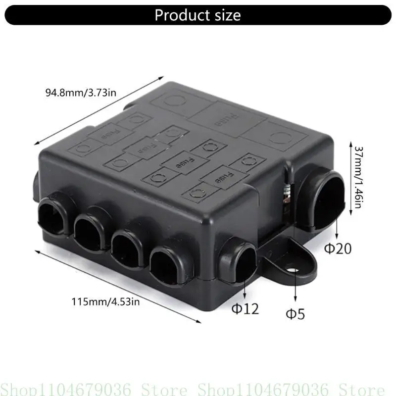 

652F 5 -Way Fuses Box с шинской стержней для высокого тока распределения 12/24 В.