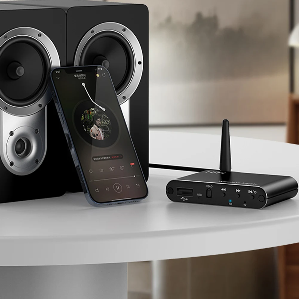 ใช้งานร่วมกับบลูทูธ 5.4 เครื่องรับสเตอริโอไร้สายเครื่องส่งสัญญาณ 3.5 มม.AUX HiFi BT/U-Disk Play W/รีโมทคอนโทรลสําหรับทีวีโฮมสเตอริโอ