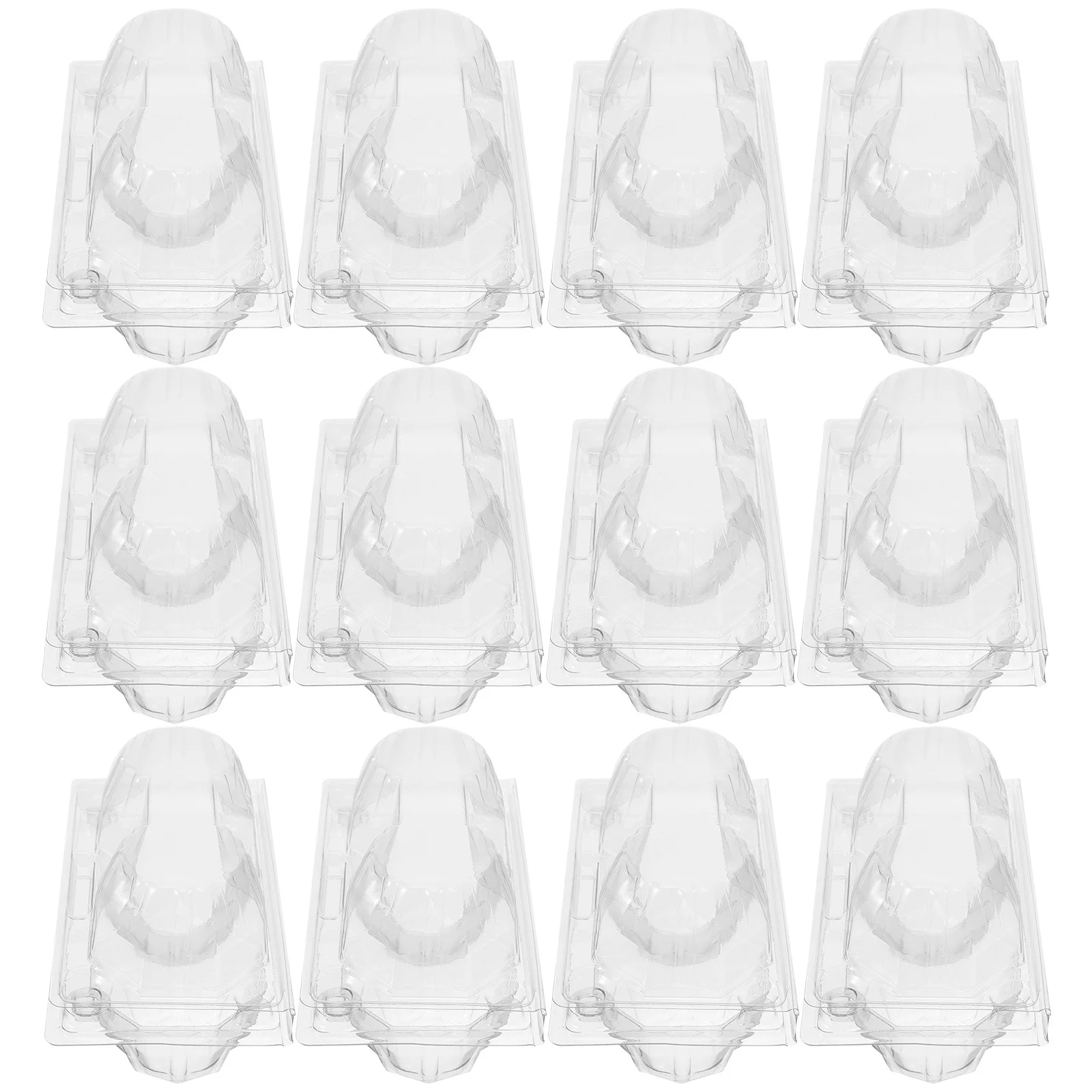 

50Pcs Egg Carton Transparent Packaging Container Safe Storage Organizer Holder for Refrigerator Cabinet