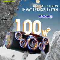 HOPESTAR A60 100W Bass Column Wireless Bluetooth Speaker Portable Outdoor Boombox 3D Stereo Party Subwoofer with Microphone