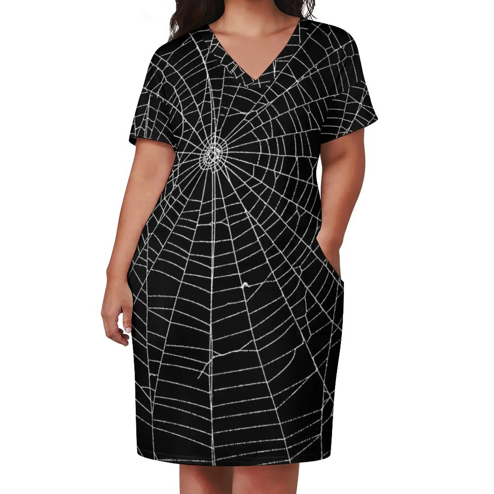 Spider Spider Web Loose Pocket Dress party dresses woman dress party evening elegant luxury celebrity