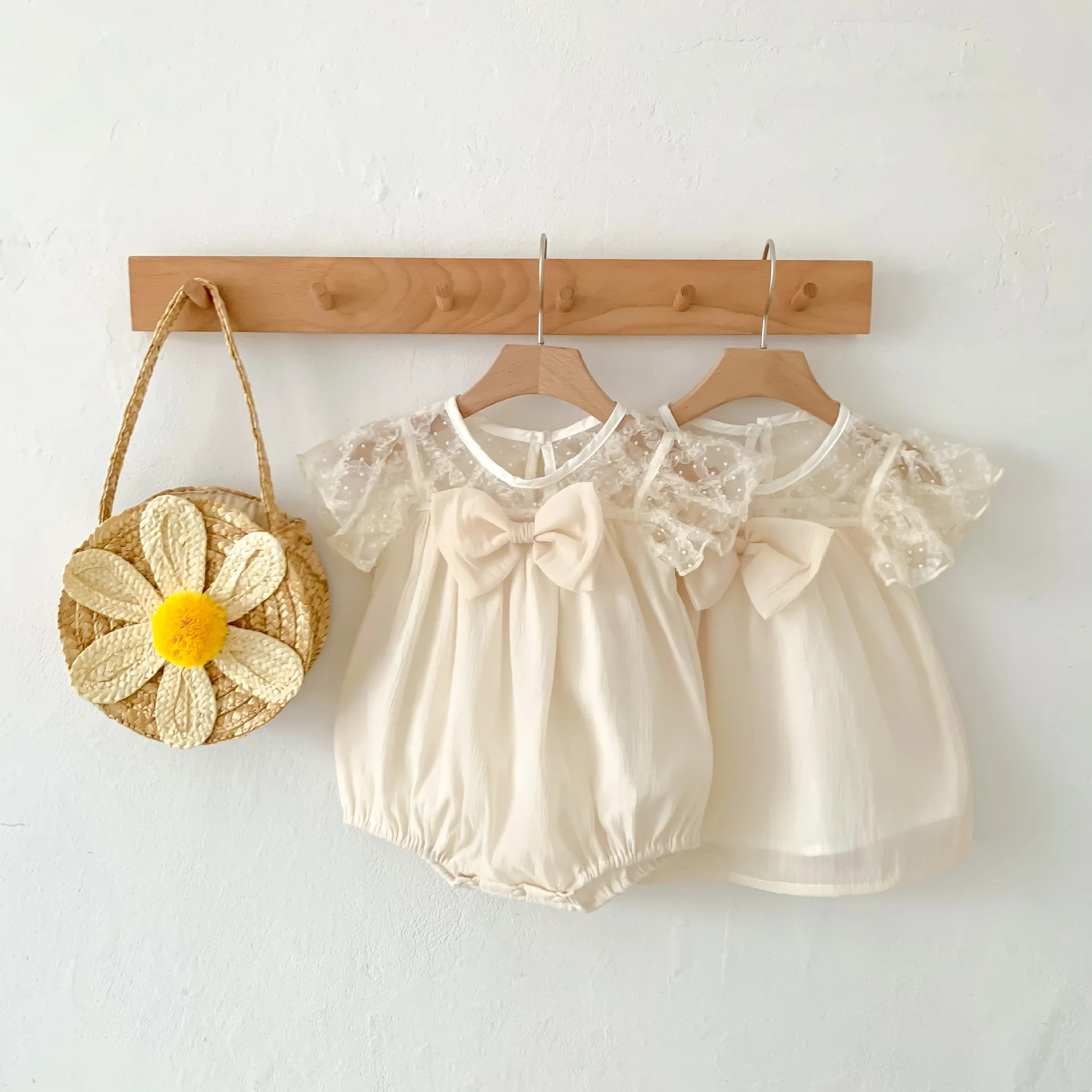 Baby Zomer Eendelig Super Schattig Baby Meisje Kleding Bodysuit Scheetkleding Dun Gaas Prinses Jurk Baby Romper Pak Voor Meisjes